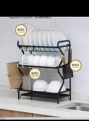 3tiers Anti-Rust Fancy Plate Rack