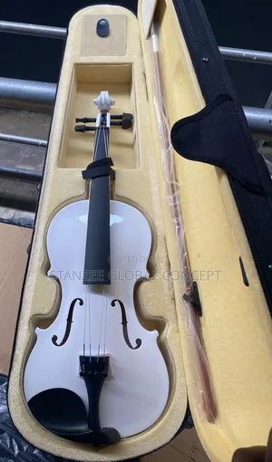 Creed White 4/4 Student Violin With Hard Case Bow