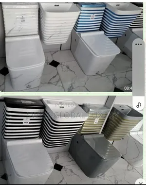 High Executive WC Toilet and Wall-Hung Basin