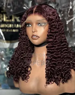 16” Burgundy Pixie 200g With Matching 5*5 Closure
