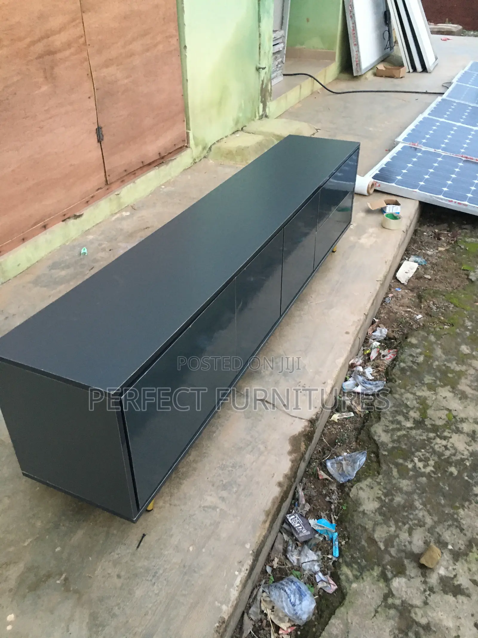 5 and Half Grey Color TV Console