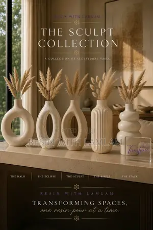 Luxury Sculptural Flower Vases | Resin Gypsum | Custom Designs