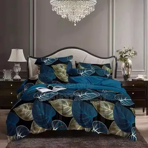 4 X 6 Fibre Duvet Set( Pattern Design Bedsheet, Pillowcases Duvet)