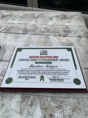 Certificate Wooden Plaque 9by12