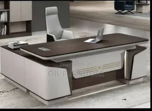 Ultra-Luxury Executive L-Shaped Office Desk Set With Side Extension