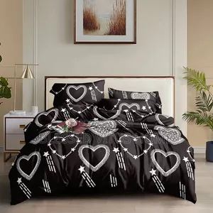 SEO-Optimized Description Brown Heart Design Duvet Set