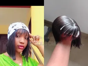 10 Inches ABS Bob Wig | Closure Fringe | Heat Friendly