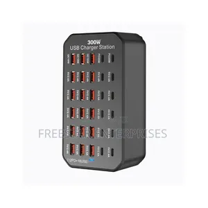 300W 30 Ports USB Charging Station 12 Ports USB Type C Charger.