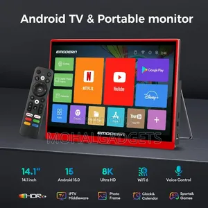 14 Inches Android TV Portable Monitor (Rechargeable)