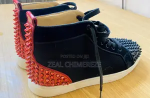 Christian Louboutin Louis Flat Spikes High-Top Sneakers