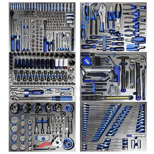 7 Drawer Rolling Tool Cart With Complete Industrial Hand Tool Set For