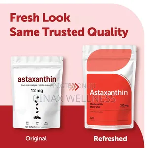 Astaxanthin Capsules With MCT Oil (120 Softgels, 12mg)