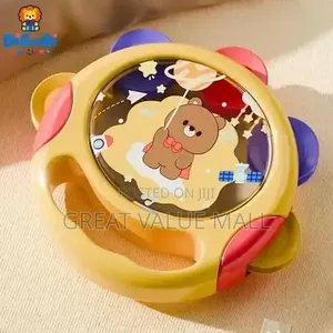 Hand-Held Tambourine, Double-Sided, Suitable for Children to Grip