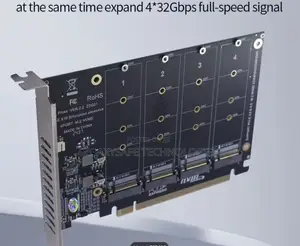 4-Port M.2 NVME M-Key SSD to PCIE X16 Reader Expansion Card