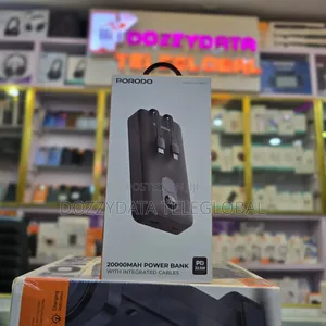 Porodo 20000mAh PowerBank With Integrated Charging Cables