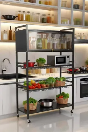 Multi-Tiered Multifunctional Storage Rack With Cover Type A,B N C Tem