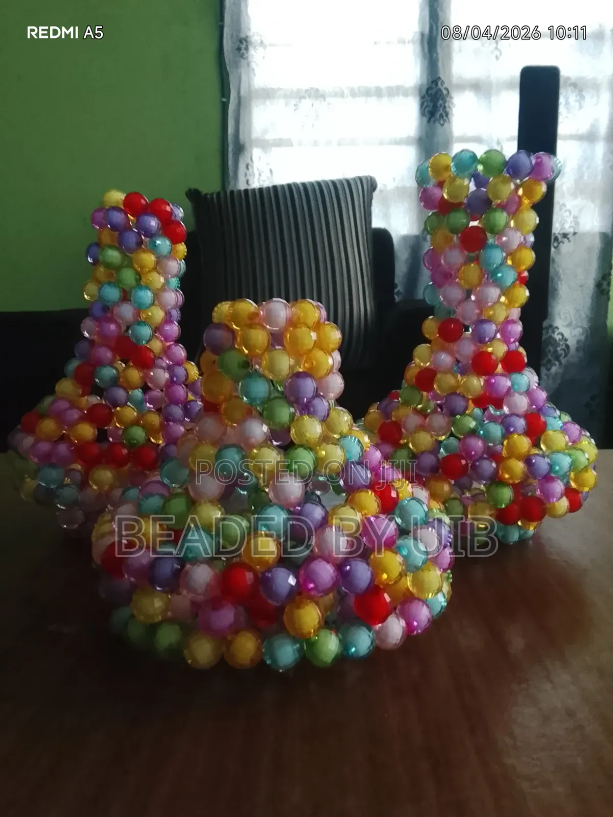 Beaded Flower Vases