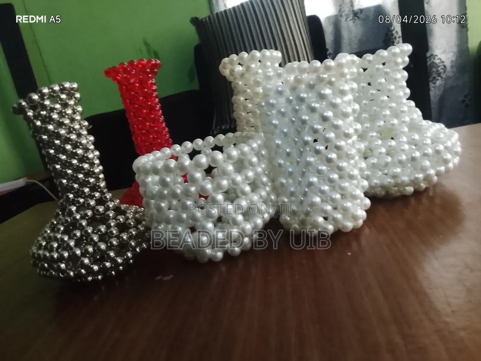 Beaded Flower Vases