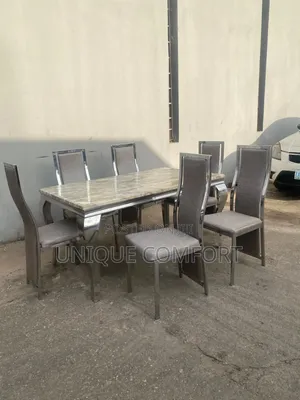 Top Quality 6 Seaters Real Marble Dining Set