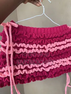 Handmade Crochet Ruffle Short