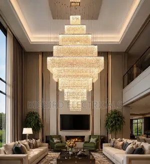 Luxury Void Crystal Chandelier | Duplex/Hotel/Church Light