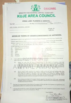 10 Hecters Land for Sell in Kuje