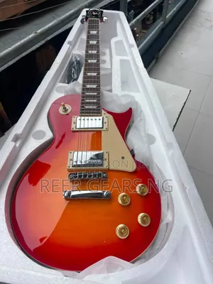 Red Sunburst MS-300 Pro Les Paul Style Jazz Guitar