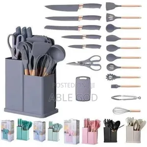 19 in 1 Silicon Cooking Utensils With Holder Heat Resistant