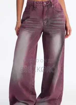Burgundy Overdryed Jeans
