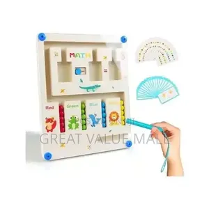 Wooden Montessori Maze Puzzles for Kids - Educational Magnetic Maths