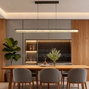 Modern Linear Crystal LED Pendant Light Luxury for Elegant Interiors