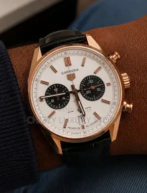 Tag Heuer Carrera Quality Luxury Men Genuine Leather Wristwatch