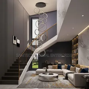 Luxury Modern LED Ring Chandelier – A Statement of Elegance
