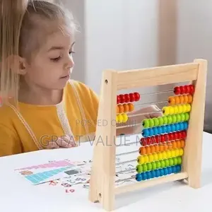 Montessori Wooden Abacus – Early Learning Mathematics Tool for Kids