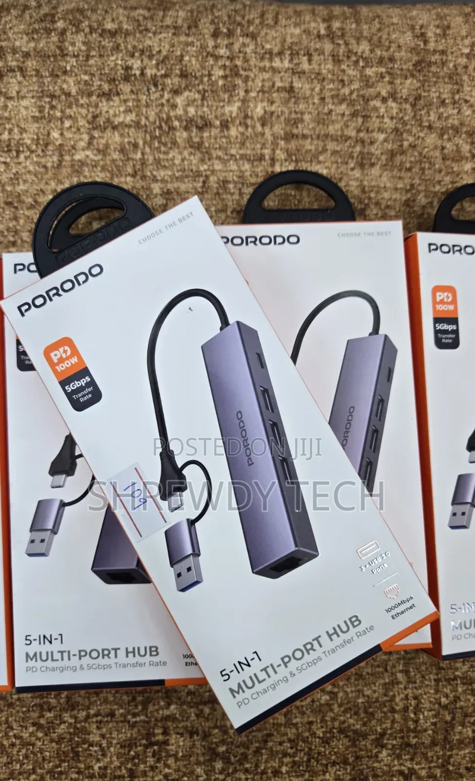 Porodo 5-in-1 USB-C Hub