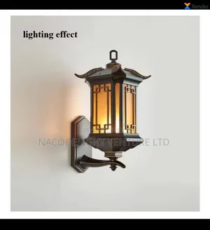 Oriental Style Aluminum Exterior Wall Lamp for Courtyard Villa
