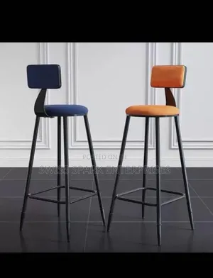Modern Minimalist High Bar Stools With Backrest