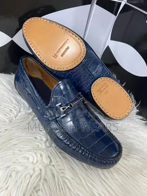 Original Italian Blue Skin Leather Moreschi Shoe40-46