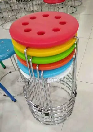 Colorful Stackable Metal Round Stools