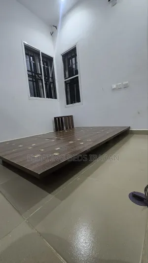 Floating Bed With Custom Bedside Table