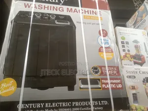 Century Washing Machine 8 Kg Black