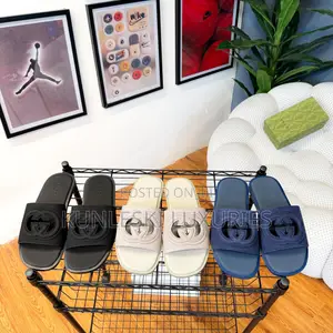 Original Gucci GG Leather Slippers