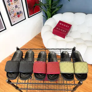 Original Gucci Print Plaster Slides