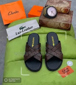 Lacoste Brown Pam Slippers ABL 7g