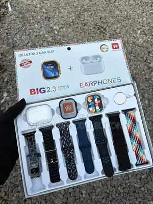 I20 Ultra 3 Max Smart Watch + Wireless Earbuds | 7 Straps