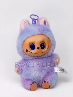 Pop Mart the Monsters Labubu Plush Pendant – Purple/Blue