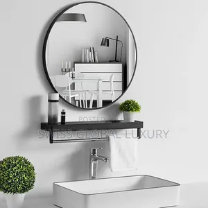 Mirror With Shelf Rack
