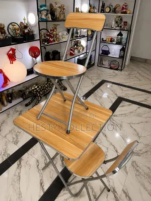 Wooden Vintage Table and Chair for Laptop Living Dining Room