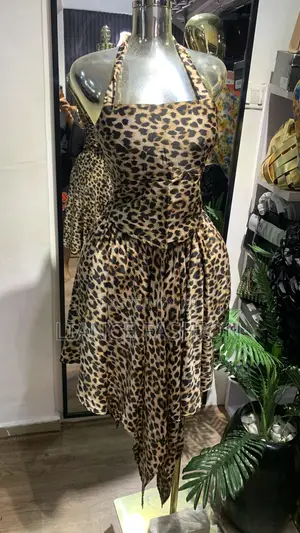 Animal Skin Vintage Fabric Skirt and Crop Top