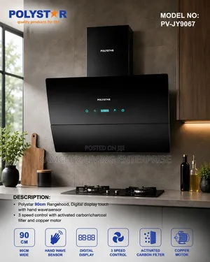Polystar 90cm Digital Range Hood - Smart Kitchen Ventilation